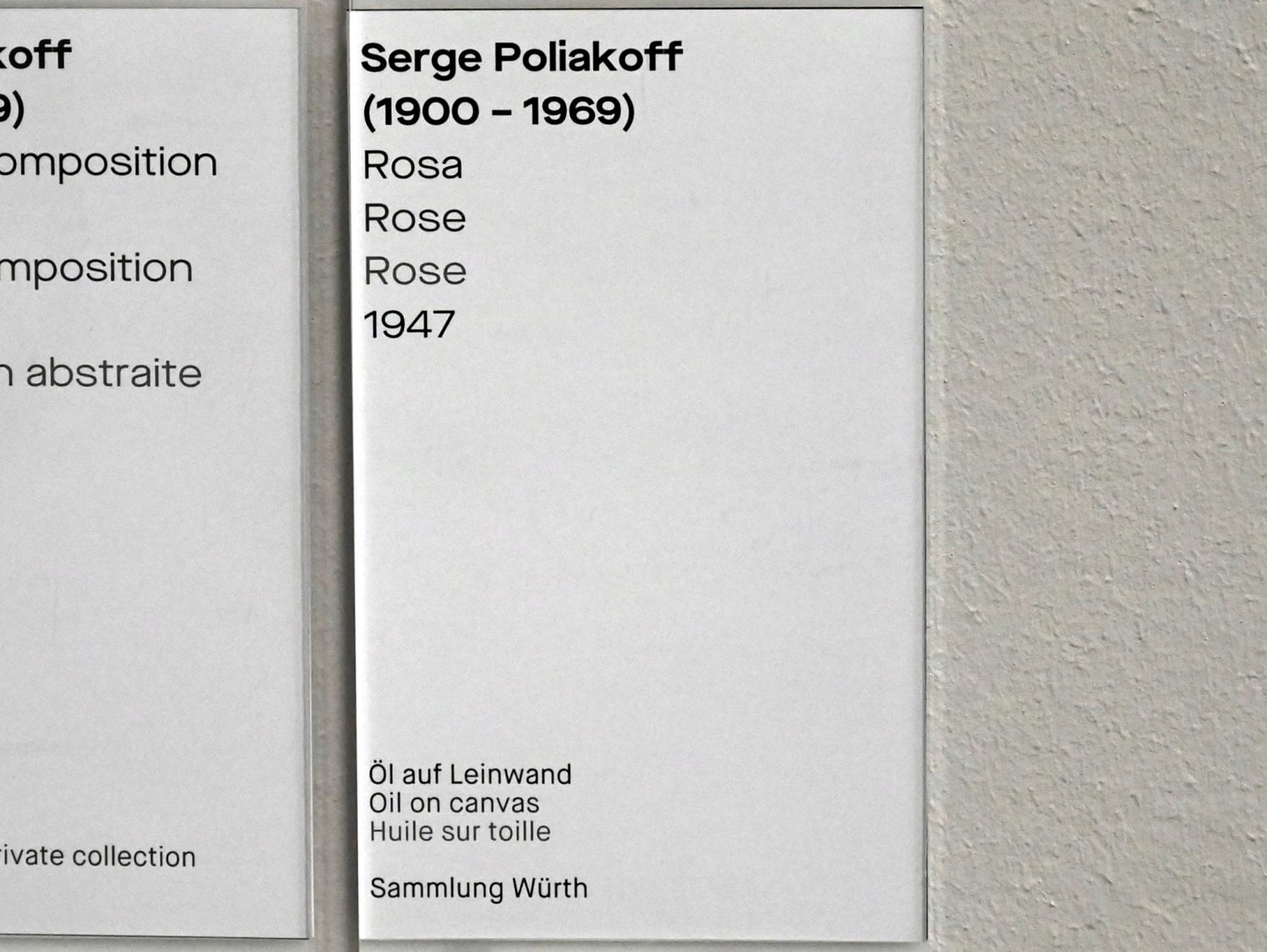 Serge Poliakoff (1936–1968), Rosa, Chemnitz, Museum Gunzenhauser, Saal 2.3 - Serge Poliakoff, 1947, Bild 2/2