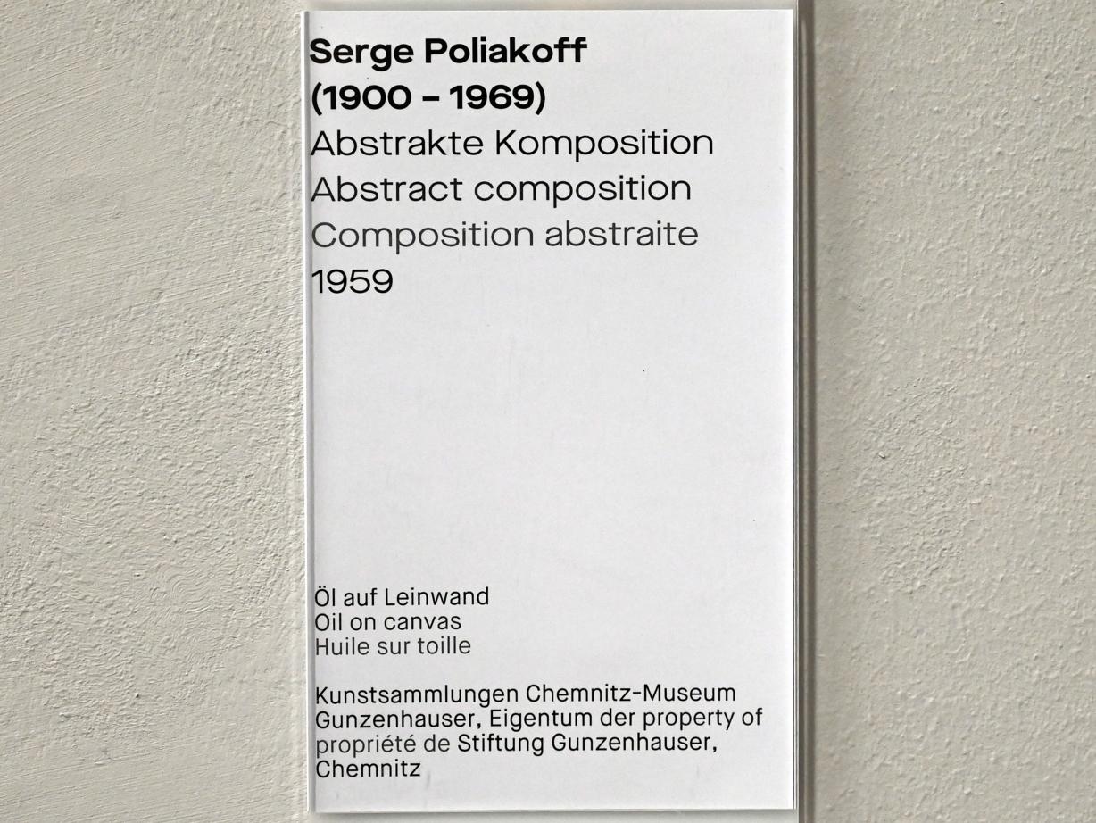 Serge Poliakoff (1936–1968), Abstrakte Komposition, Chemnitz, Museum Gunzenhauser, Saal 2.6 - Serge Poliakoff, 1959, Bild 2/2