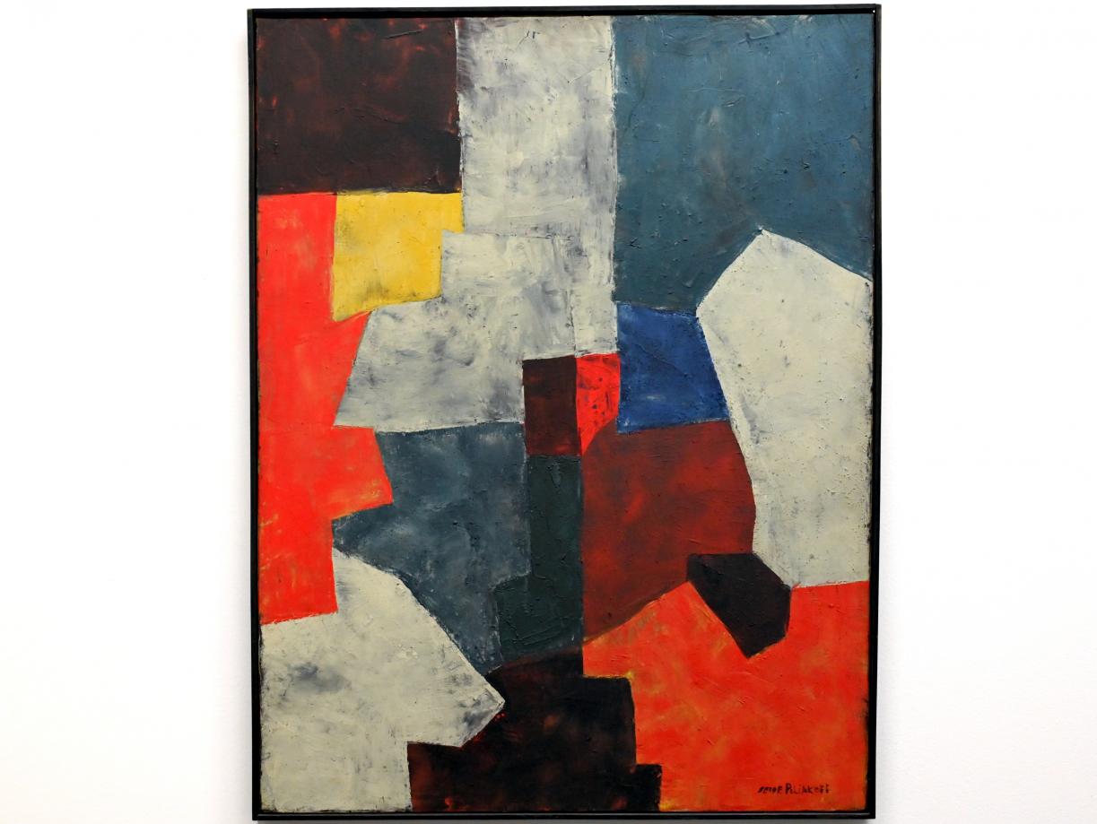 Serge Poliakoff (1936–1968), Komposition Rot Grau Blau, Chemnitz, Museum Gunzenhauser, Saal 2.6 - Serge Poliakoff, um 1958