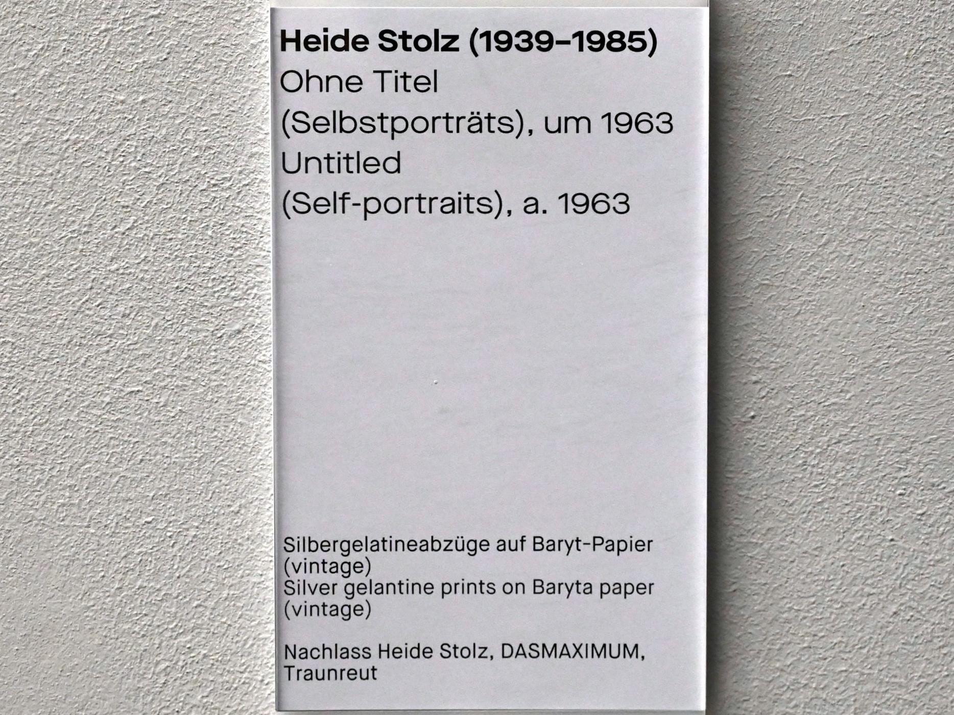 Heide Stolz (1960–1969), Ohne Titel (Selbstporträt), Chemnitz, Museum Gunzenhauser, Saal 1.1 - Uwe Lausen und Heide Stolz, um 1963, Bild 2/2