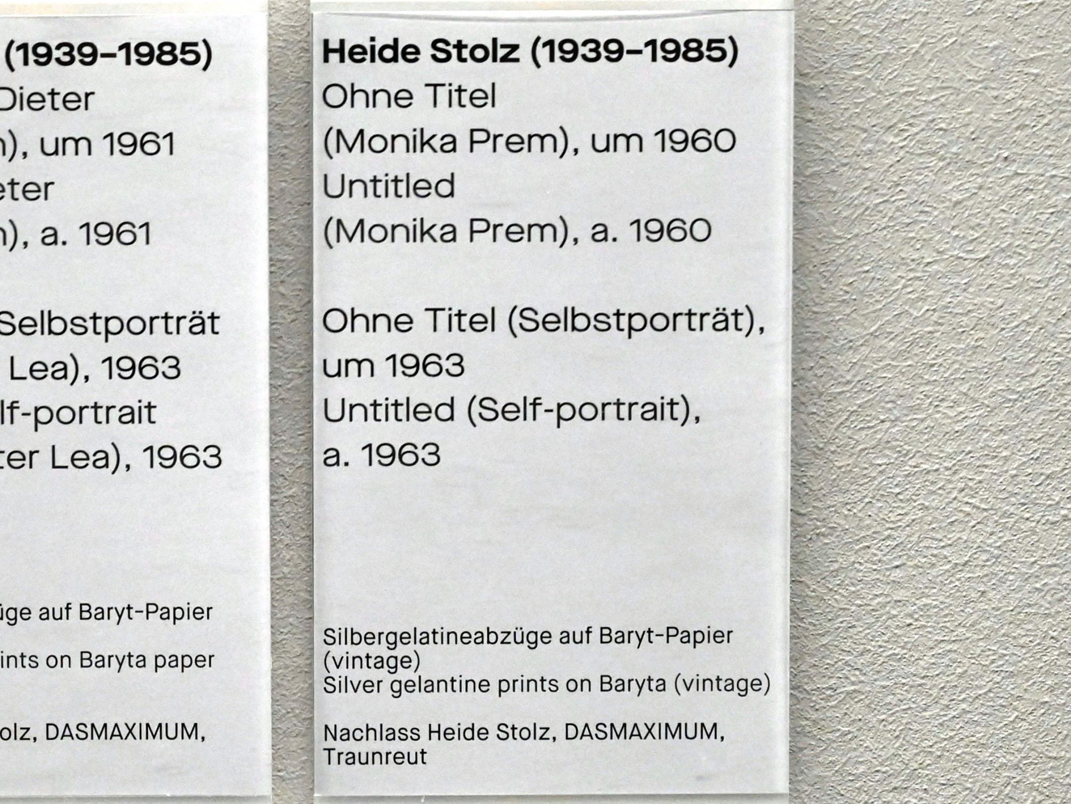 Heide Stolz (1960–1969), Ohne Titel (Selbstporträt), Chemnitz, Museum Gunzenhauser, Saal 1.1 - Uwe Lausen und Heide Stolz, um 1963, Bild 2/2