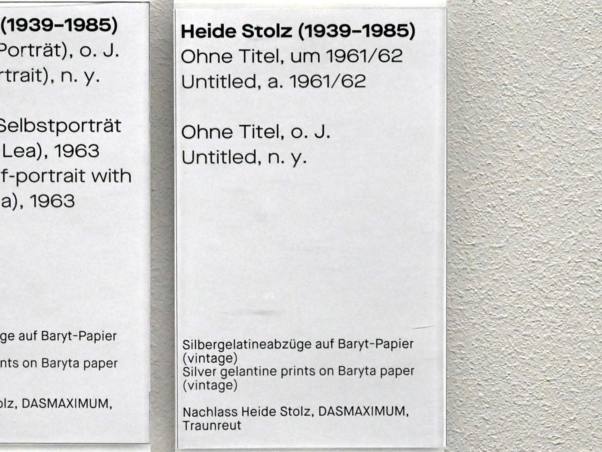 Heide Stolz (1960–1969), Ohne Titel, Chemnitz, Museum Gunzenhauser, Saal 1.1 - Uwe Lausen und Heide Stolz, um 1961–1962, Bild 2/2