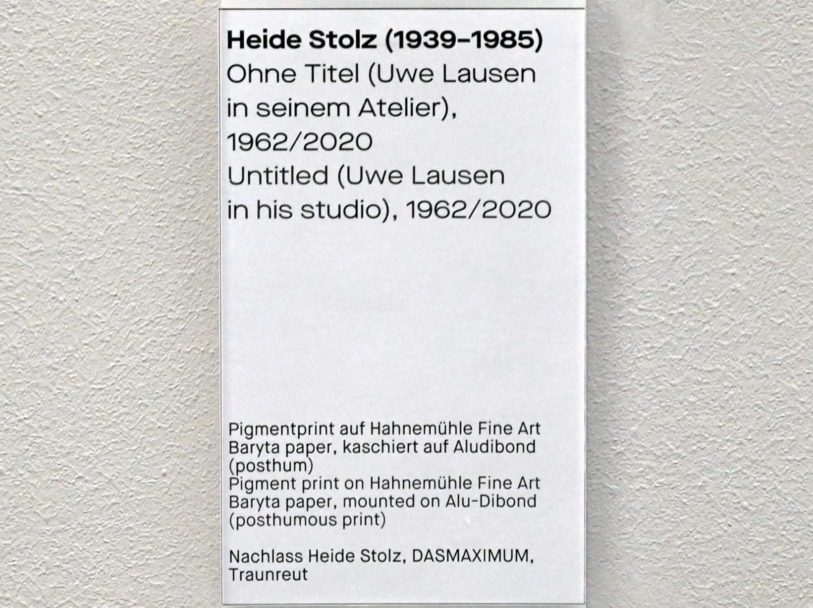Heide Stolz (1960–1969), Ohne Titel (Uwe Lausen in seinem Atelier), Chemnitz, Museum Gunzenhauser, Saal 1.1 - Uwe Lausen und Heide Stolz, 1962, Bild 2/2