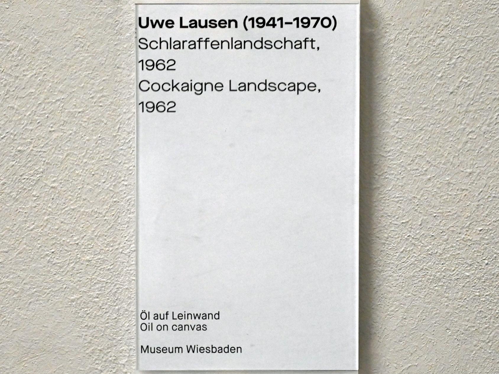 Uwe Lausen (1962–1969), Schlaraffenlandschaft, Chemnitz, Museum Gunzenhauser, Saal 1.2 - Uwe Lausen und Heide Stolz, 1962, Bild 2/2