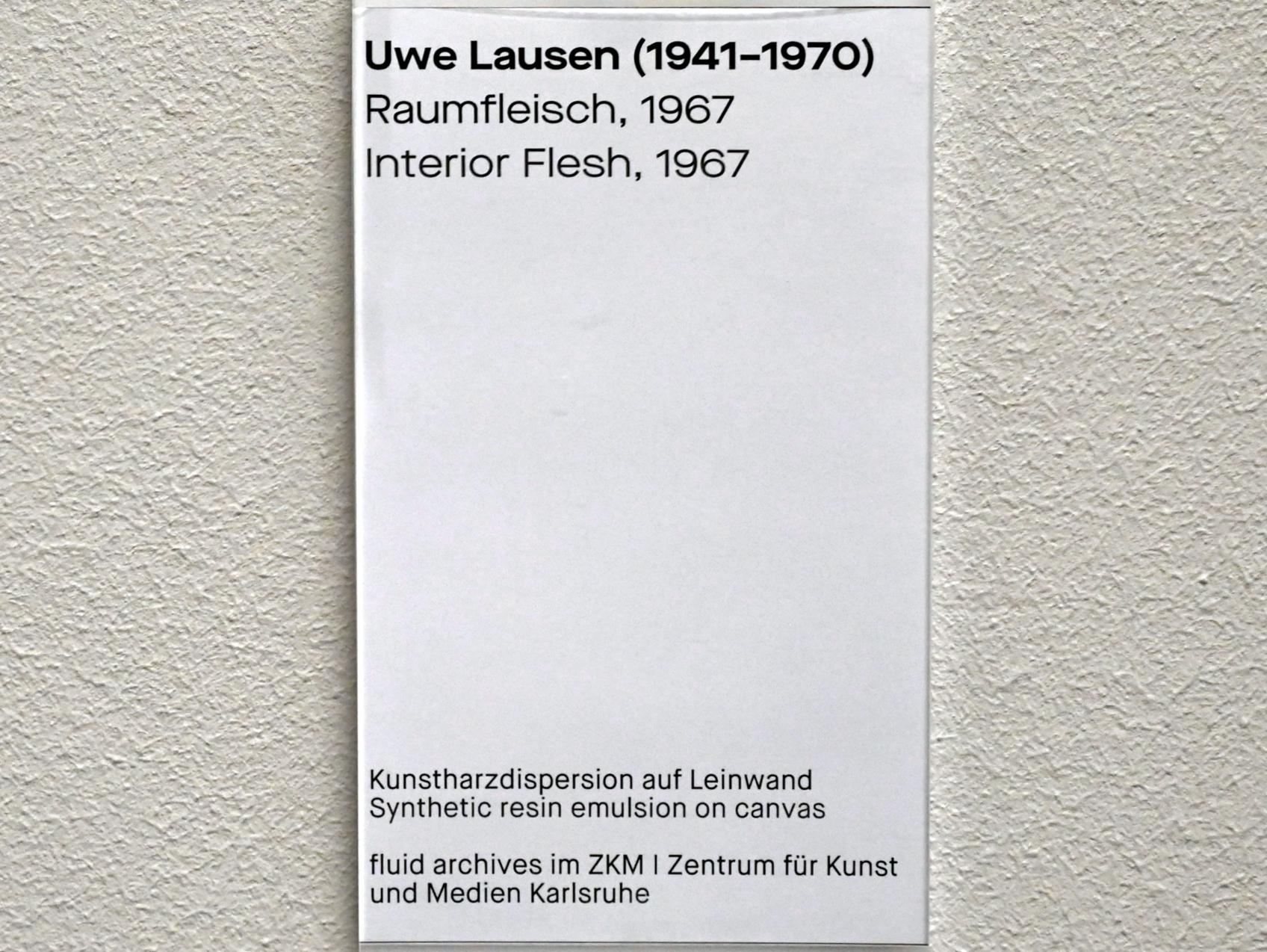 Uwe Lausen (1962–1969), Raumfleisch, Chemnitz, Museum Gunzenhauser, Saal 1.6 - Uwe Lausen und Heide Stolz, 1967, Bild 2/2