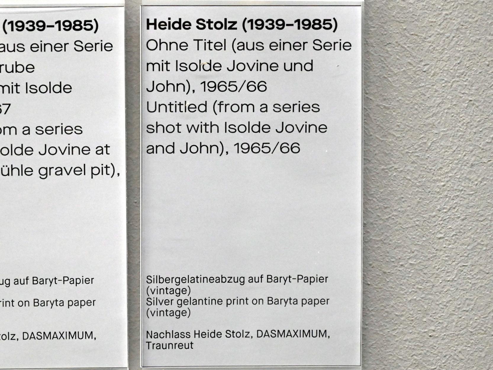 Heide Stolz (1960–1969), Ohne Titel (aus einer Serie mit Isolde Jovine), Chemnitz, Museum Gunzenhauser, Saal 1.6 - Uwe Lausen und Heide Stolz, 1965–1966, Bild 2/2
