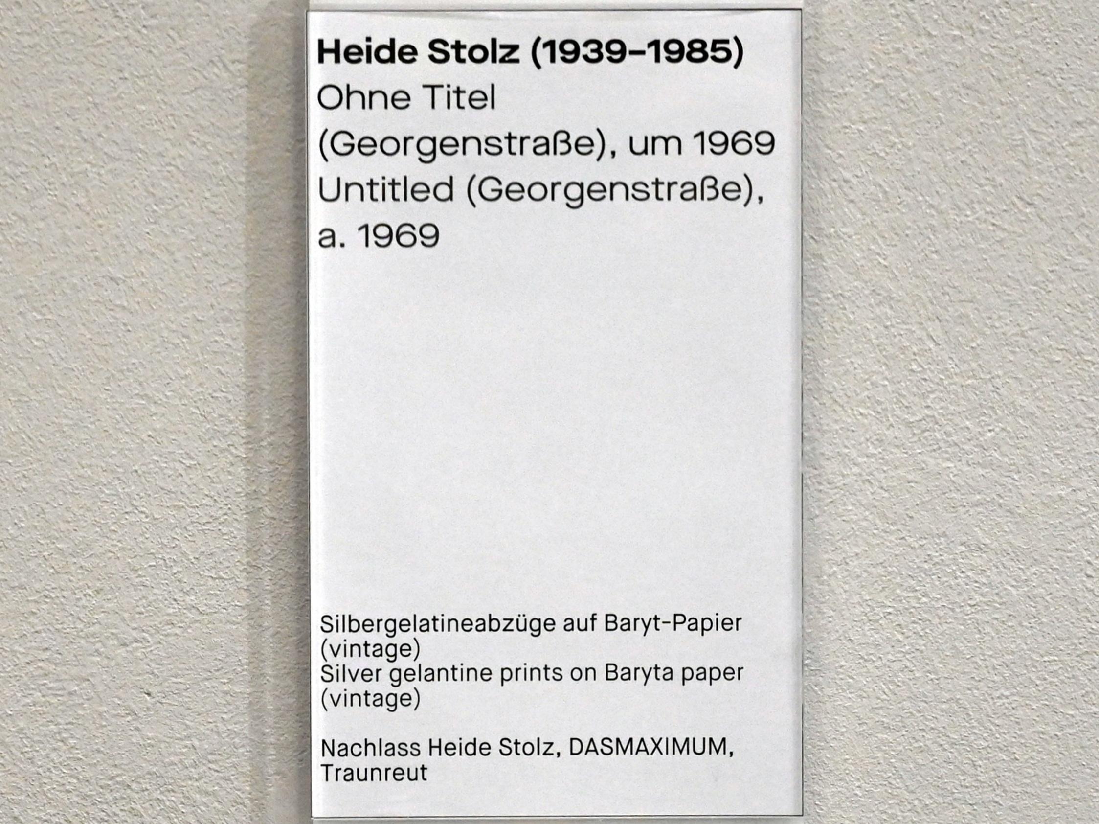 Heide Stolz (1960–1969), Ohne Titel (Georgenstraße), Chemnitz, Museum Gunzenhauser, Saal 1.8 - Uwe Lausen und Heide Stolz, um 1969, Bild 2/2