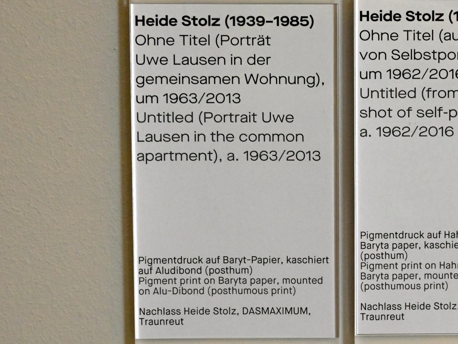 Heide Stolz (1960–1969), Ohne Titel (Porträt Uwe Lausen in der gemeinsamen Wohnung), Chemnitz, Museum Gunzenhauser, Saal 1.8 - Uwe Lausen und Heide Stolz, um 1963, Bild 2/2