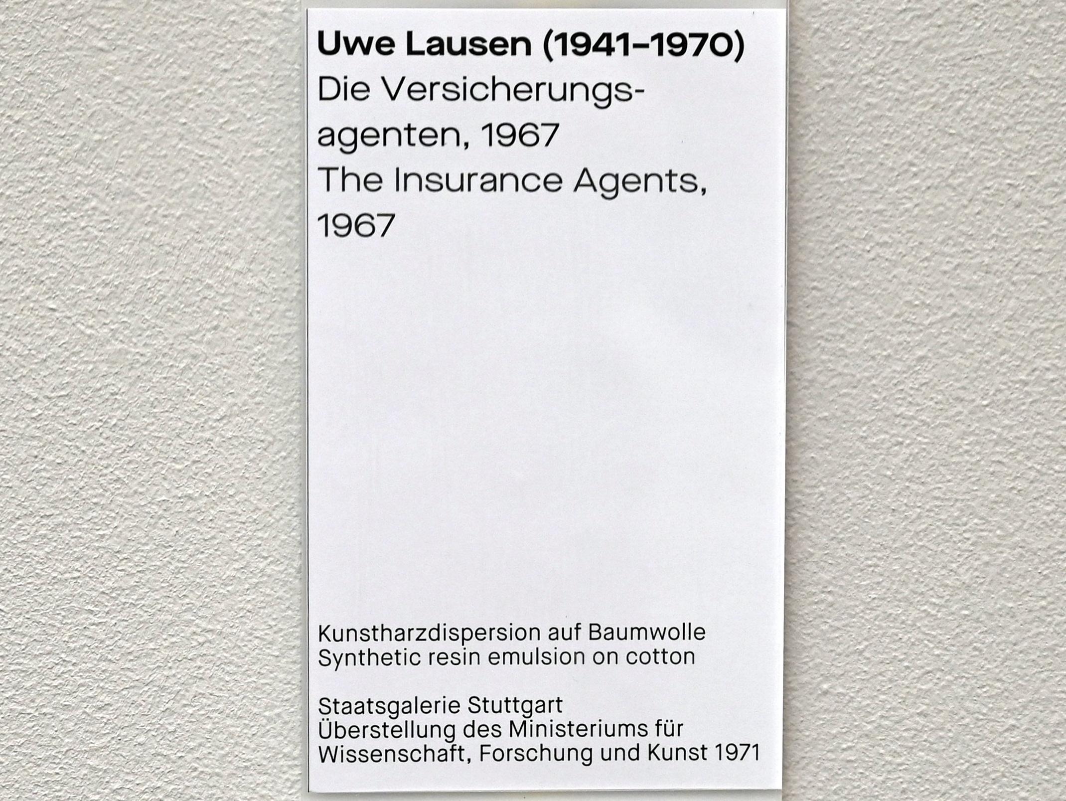 Uwe Lausen (1962–1969), Die Versicherungsagenten, Chemnitz, Museum Gunzenhauser, Saal 1.9 - Uwe Lausen und Heide Stolz, 1967, Bild 2/2