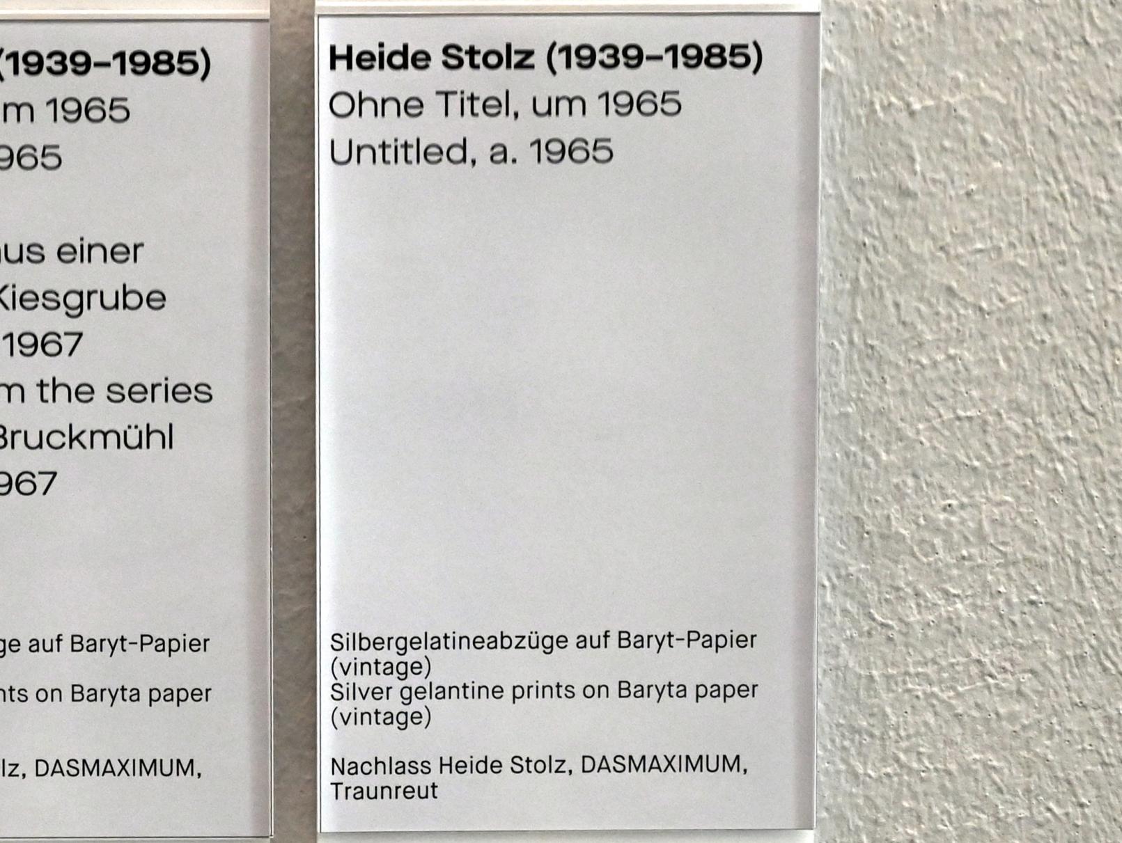 Heide Stolz (1960–1969), Ohne Titel, Chemnitz, Museum Gunzenhauser, Saal 1.10 - Uwe Lausen und Heide Stolz, um 1965, Bild 2/2