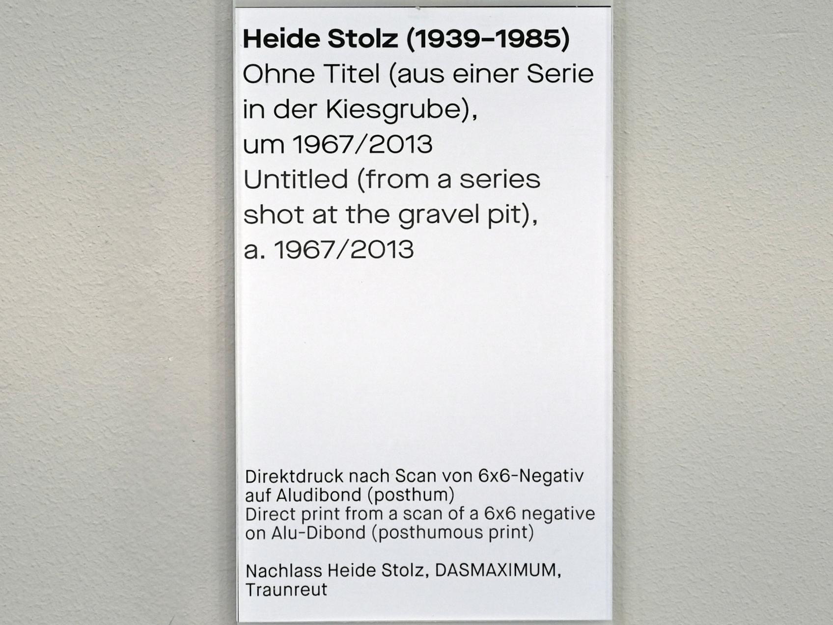 Heide Stolz (1960–1969), Ohne Titel (aus einer Serie in der Kiesgrube), Chemnitz, Museum Gunzenhauser, Saal 1.10 - Uwe Lausen und Heide Stolz, um 1967, Bild 2/2