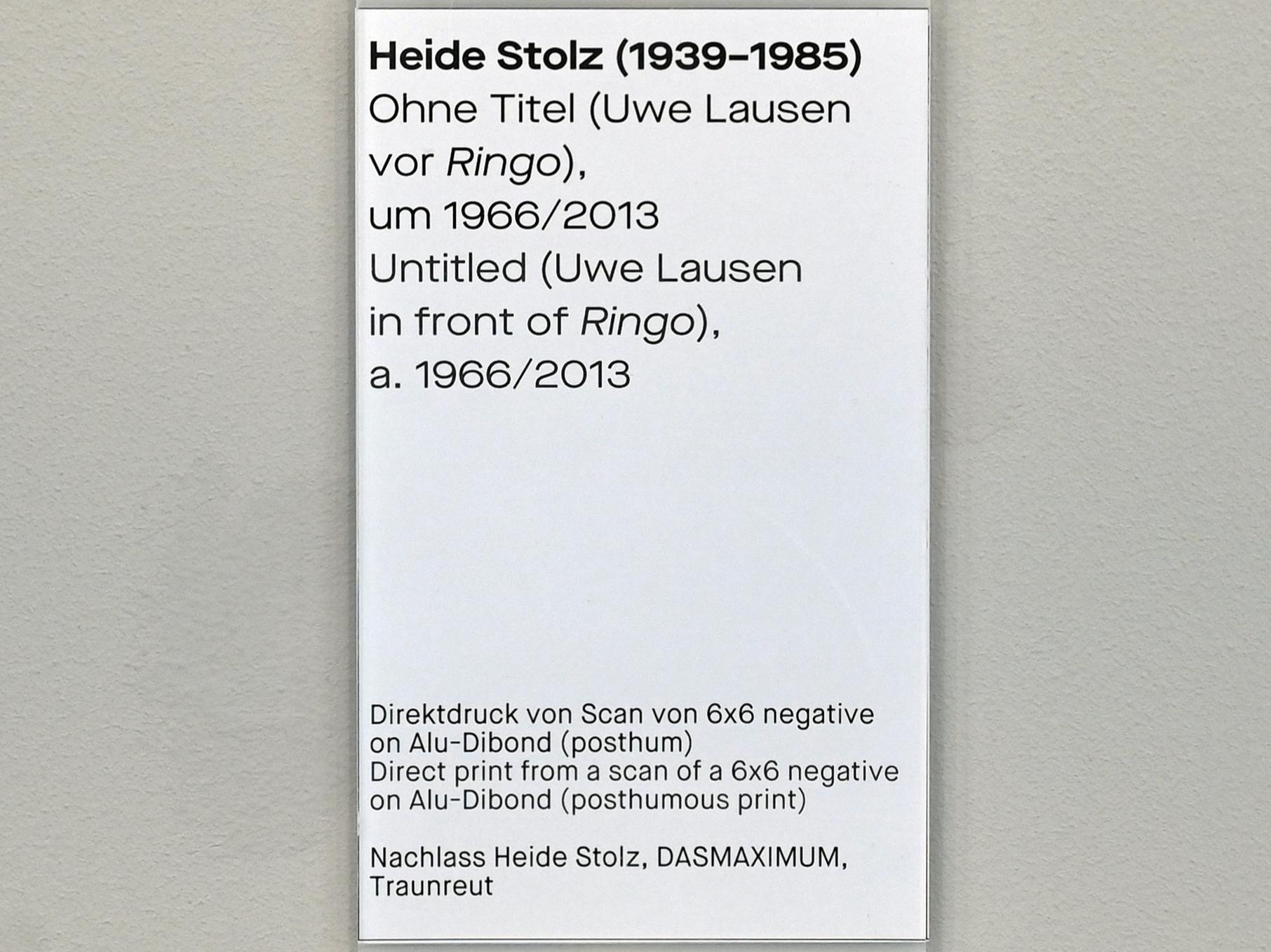 Heide Stolz (1960–1969), Ohne Titel (Uwe Lausen vor Ringo), Chemnitz, Museum Gunzenhauser, Saal 1.10 - Uwe Lausen und Heide Stolz, um 1966, Bild 2/2