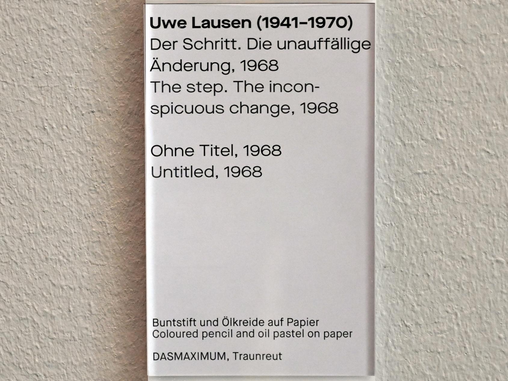 Uwe Lausen (1962–1969), Ohne Titel, Chemnitz, Museum Gunzenhauser, Saal 1.10 - Uwe Lausen und Heide Stolz, 1968, Bild 2/2
