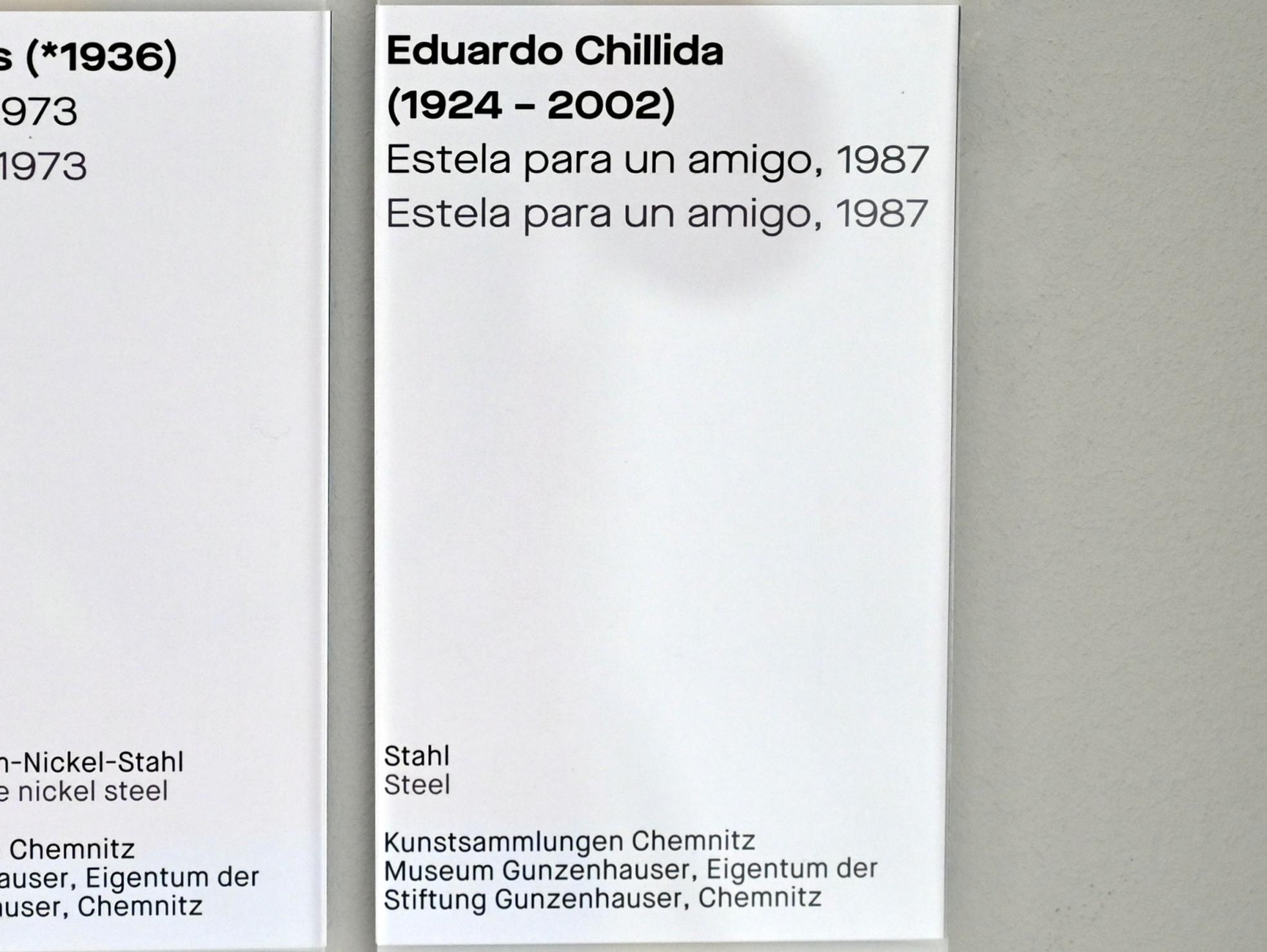 Eduardo Chillida: Estela para un amigo, 1987, Bild 2/2