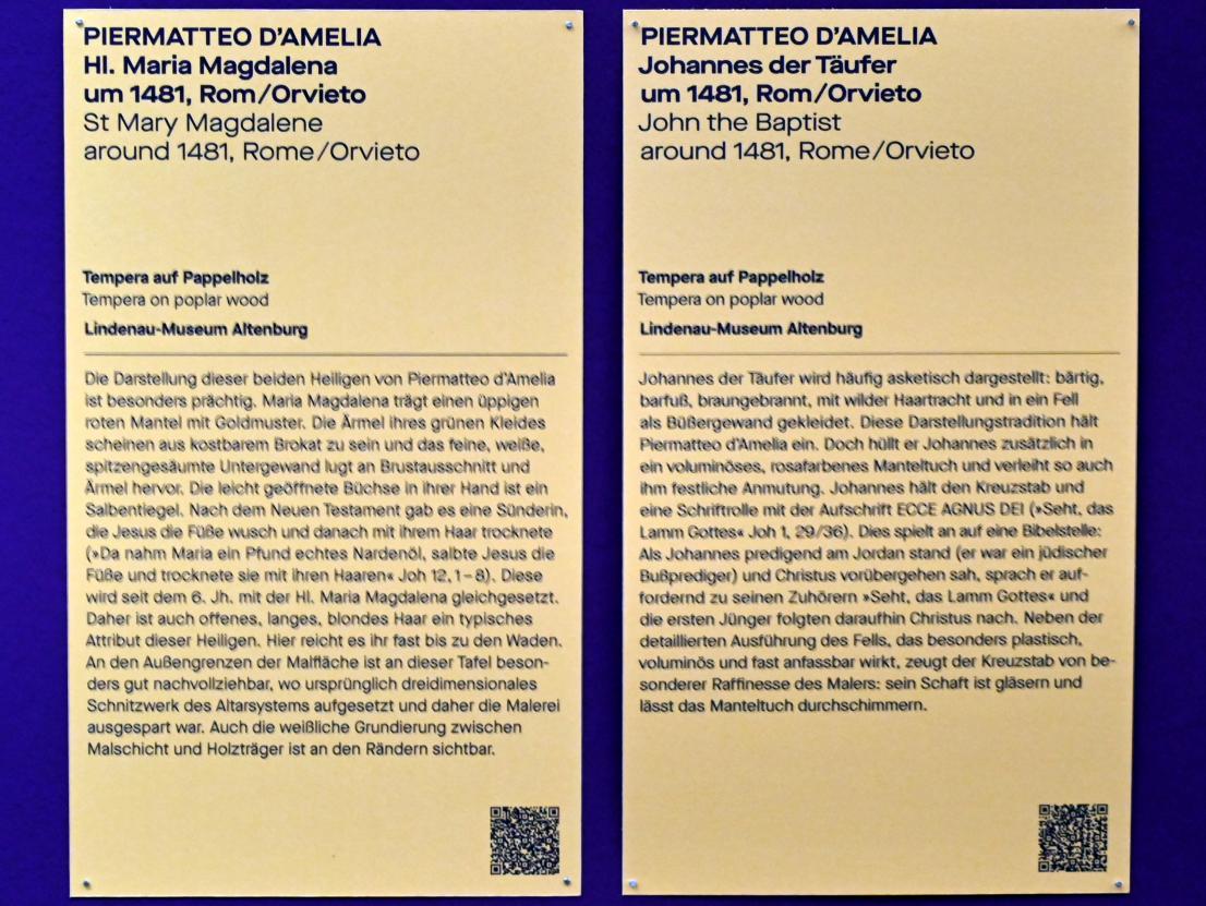Piermatteo d'Amelia (1481), Hl. Maria Magdalena, Chemnitz, Kunstsammlungen am Theaterplatz, Saal 2, um 1481, Bild 2/2