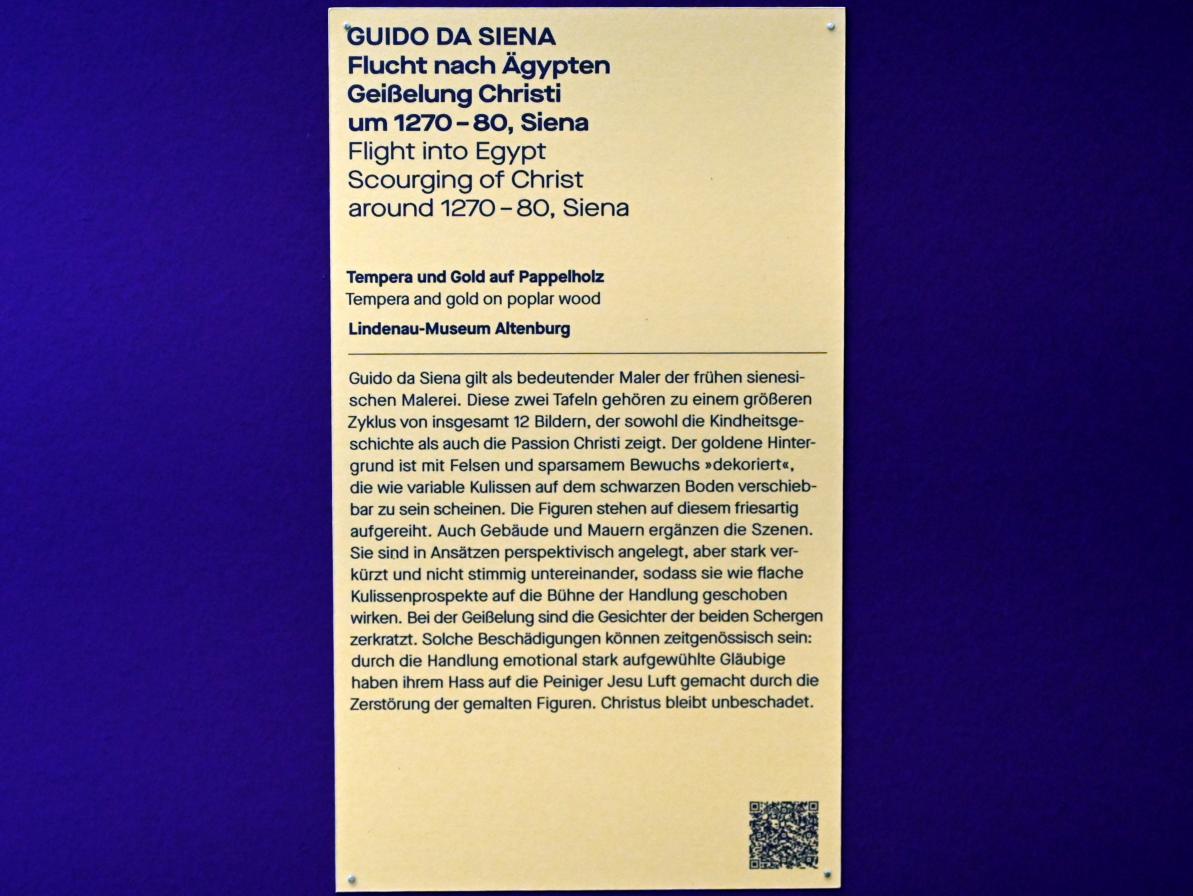 Guido da Siena (1275–1277), Flucht nach Ägypten, Chemnitz, Kunstsammlungen am Theaterplatz, Saal 2, um 1270–1280, Bild 2/2