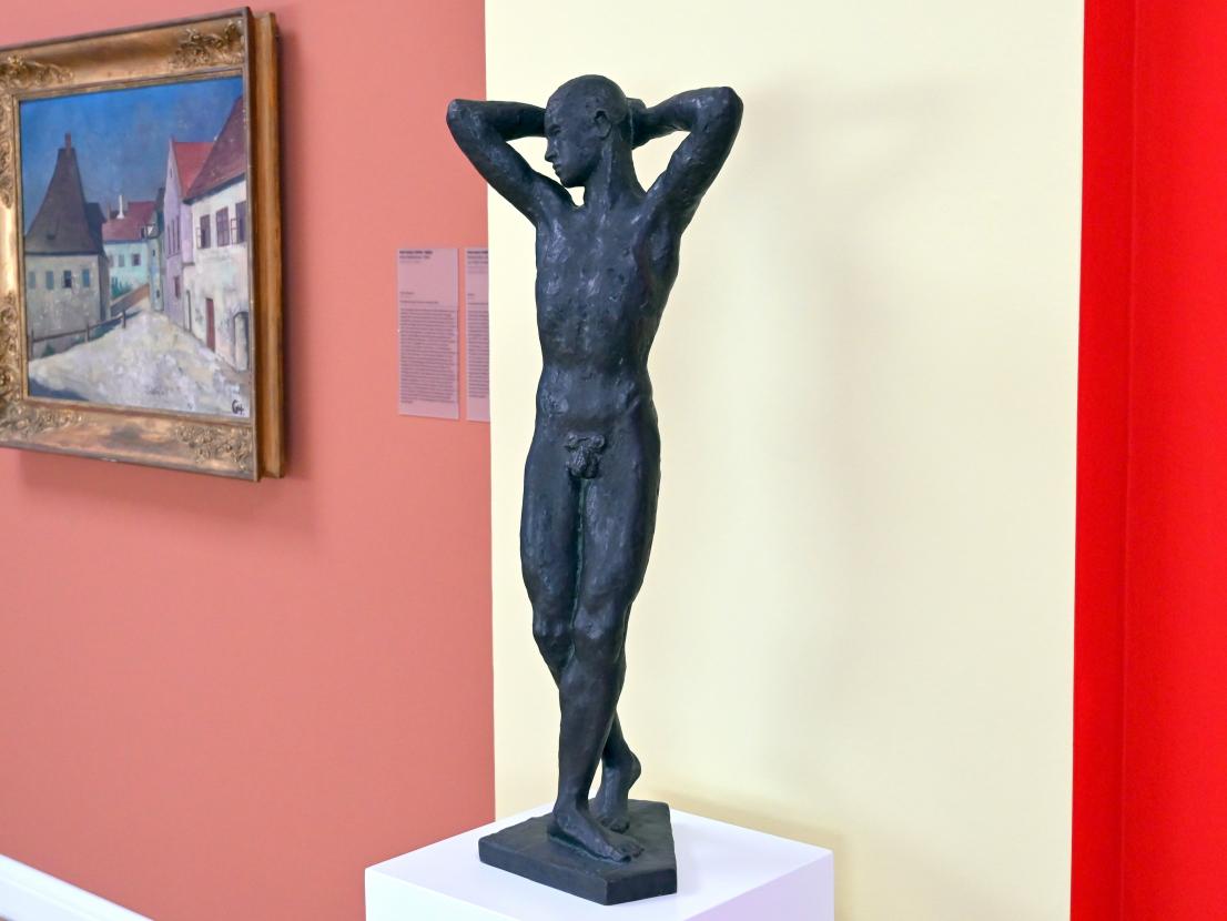 Hermann Haller (1921), Stehender Jüngling, Chemnitz, Kunstsammlungen am Theaterplatz, Form Fläche Geste, Saal 11, vor 1922, Bild 2/5