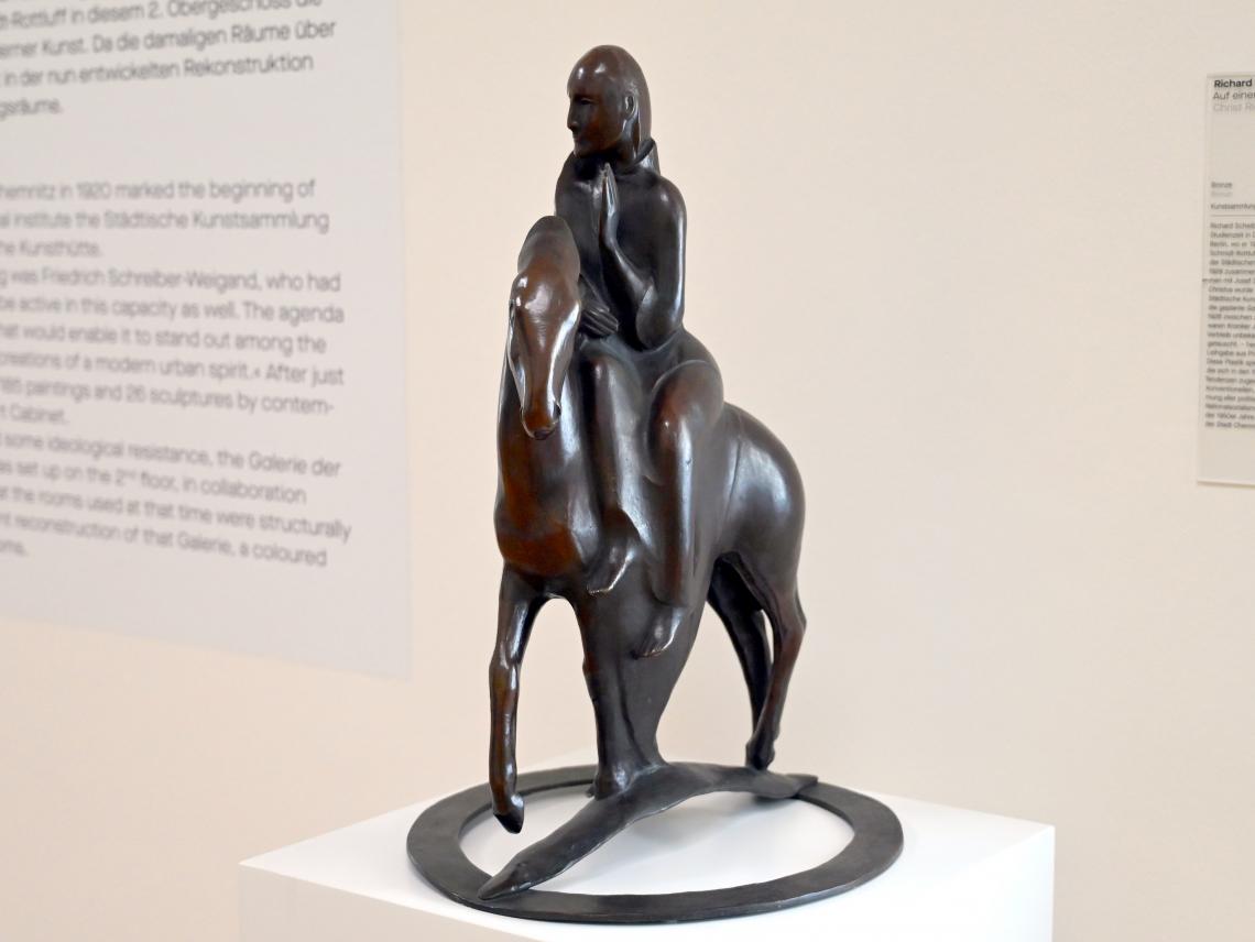 Richard Scheibe (1921–1950), Auf einem Esel reitender Christus, Chemnitz, Kunstsammlungen am Theaterplatz, Form Fläche Geste, Saal 10, 1921, Bild 2/4