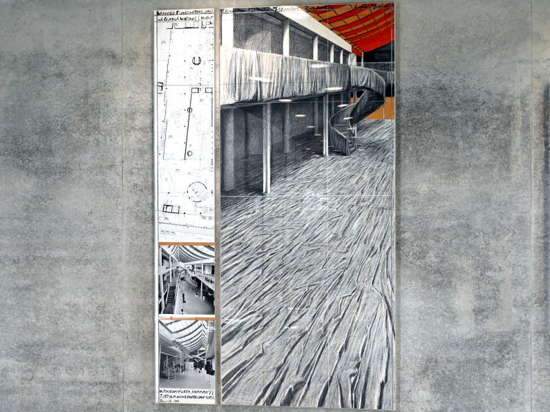 Christo (1961–2019): Wrapped Floors and Stairways and Covered Windows, Project for Museum Würth, Germany, 1994