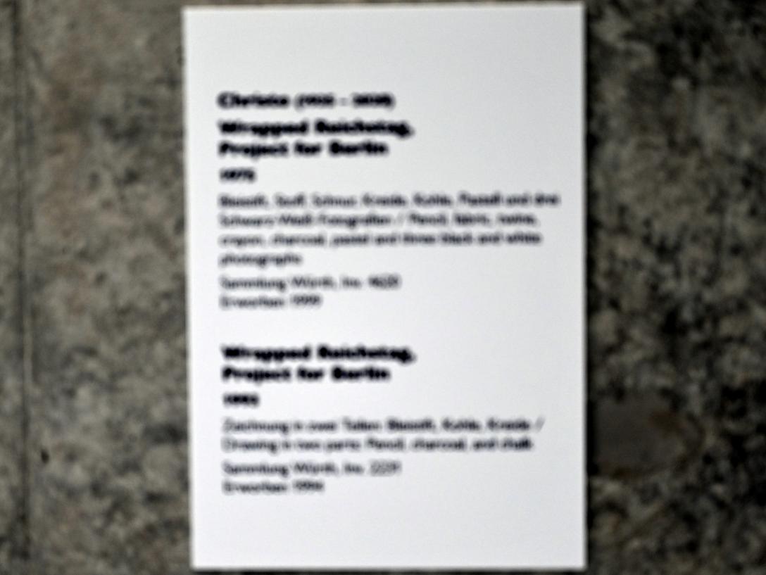 Christo (1961–2019), Wrapped Reichstag, Project for Berlin, Künzelsau, Museum Würth 2, Carmen Würth Forum, 1975, Bild 2/2