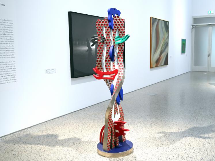 Roy Lichtenstein (1962–1994), Metallic Brushstroke Head, Künzelsau, Museum Würth 2, Saal 1, 1994, Bild 2/3