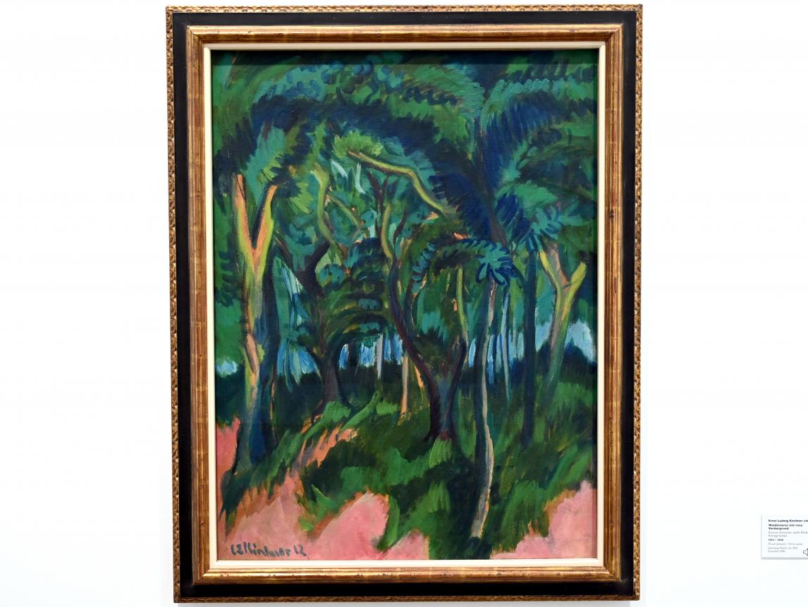 Ernst Ludwig Kirchner (1904–1933): Waldinneres mit rosa Vordergrund, 1913–1920