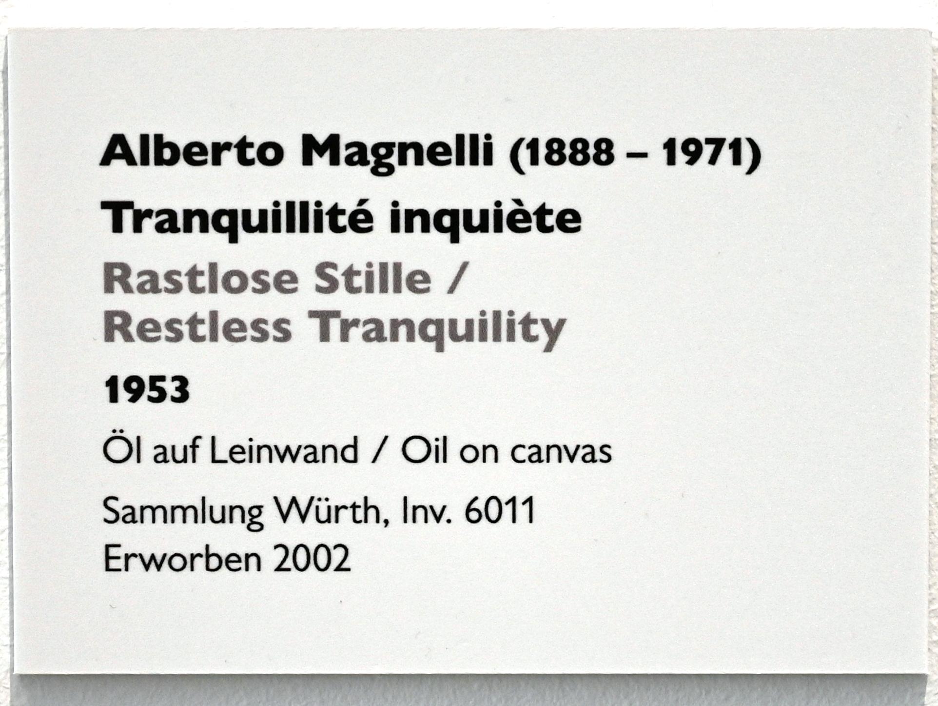 Alberto Magnelli (1928–1956), Rastlose Stille, Künzelsau, Museum Würth 2, Saal 5, 1953, Bild 2/2