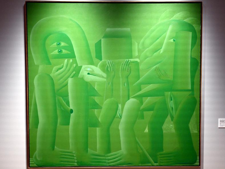 Horst Antes: Großes Grünes Bild (Drei Figuren), 1970