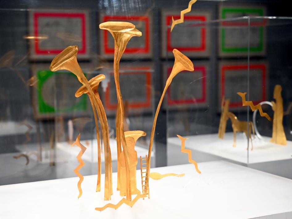 Horst Antes (1964–1993), 7 Blumen, Künzelsau, Museum Würth 2, Kabinett im Untergeschoß, 1983, Bild 2/3