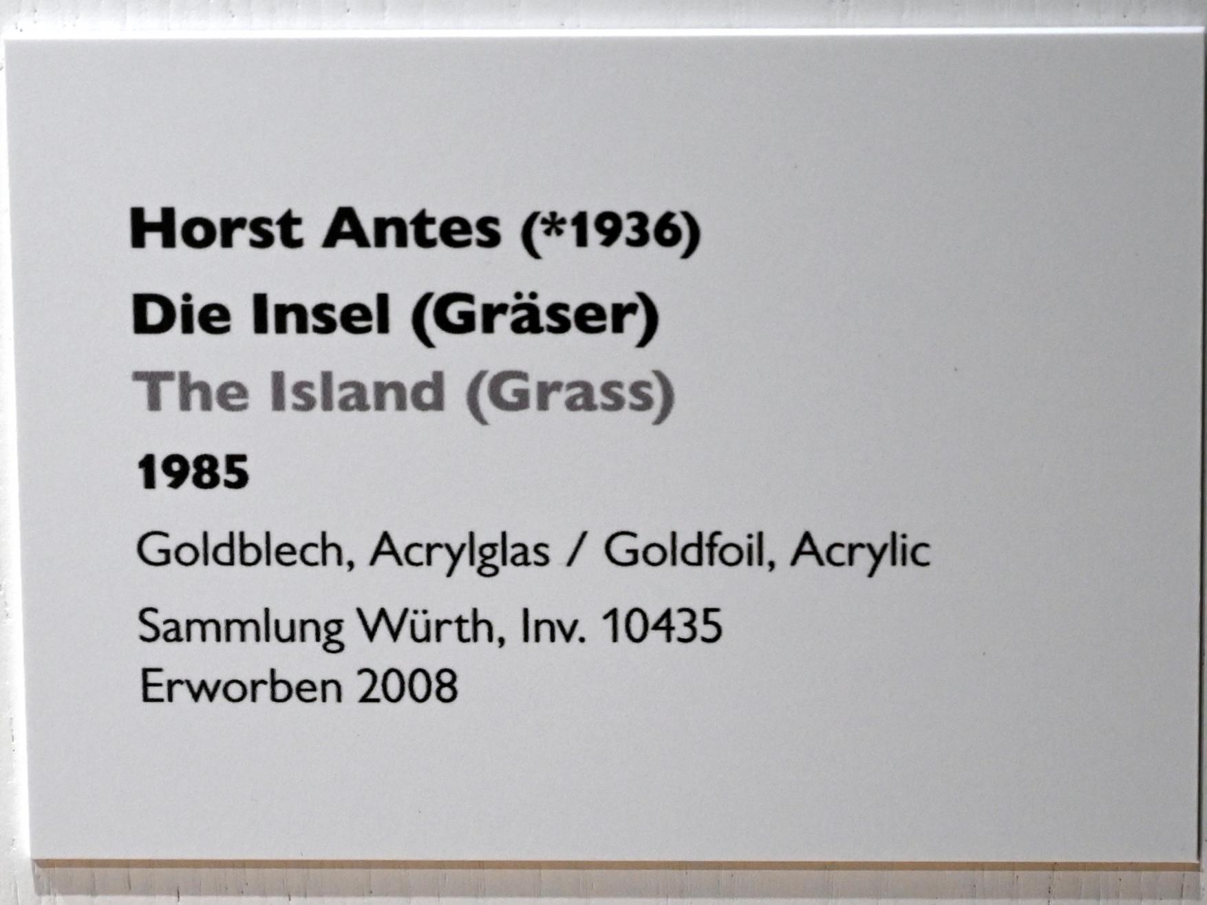 Horst Antes (1964–1993), Die Insel (Gräser), Künzelsau, Museum Würth 2, Kabinett im Untergeschoß, 1985, Bild 5/5