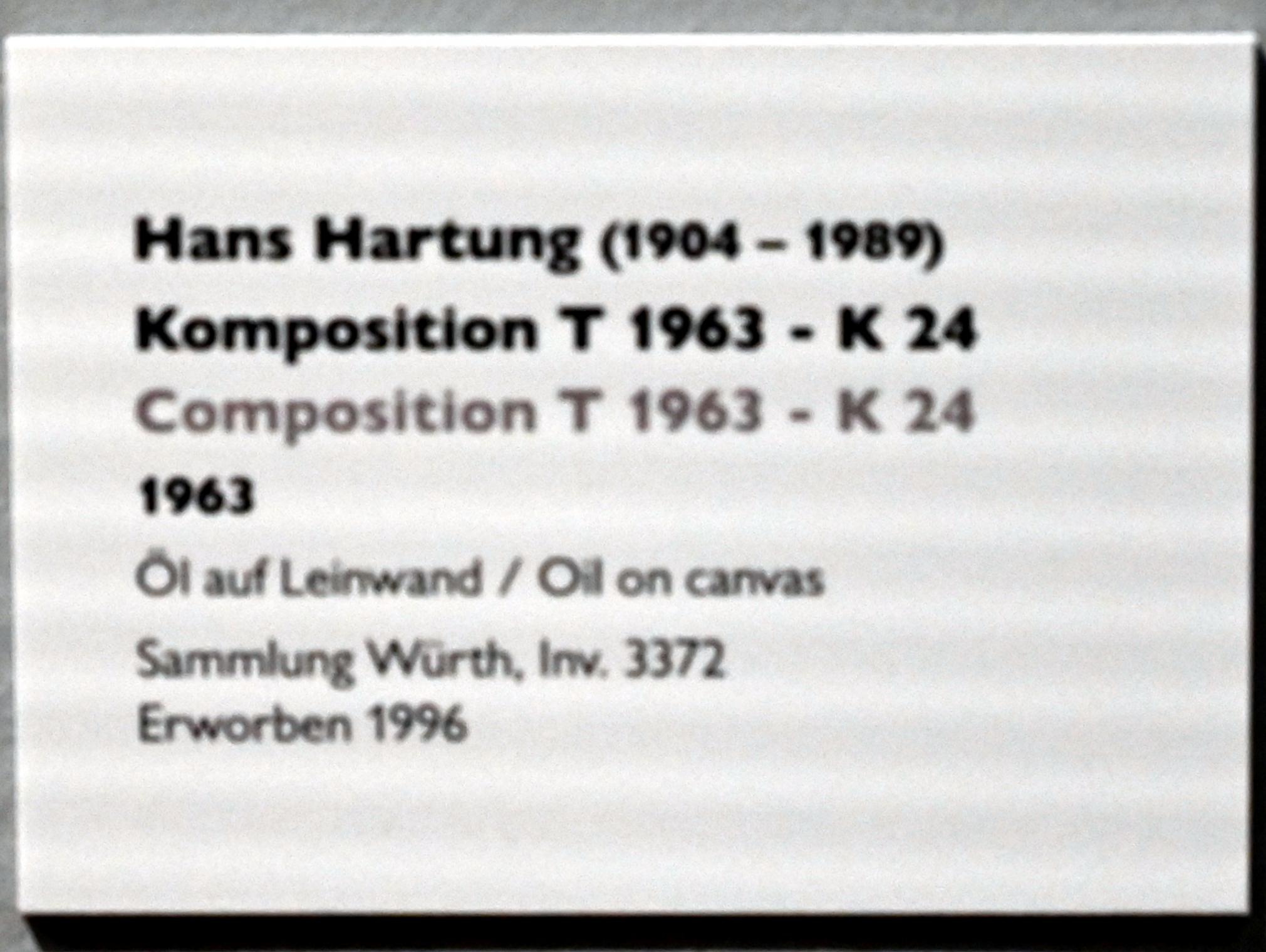 Hans Hartung (1933–1989), Komposition T 1963 - K 24, Künzelsau, Museum Würth 2, Kabinett im Untergeschoß, 1963, Bild 2/2