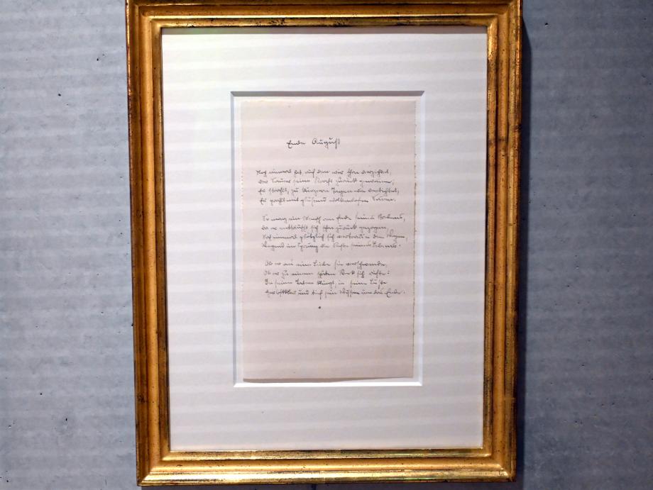 Hermann Hesse (1960), Ende August, Künzelsau, Museum Würth 2, Kabinett im Untergeschoß, 1960, Bild 2/4