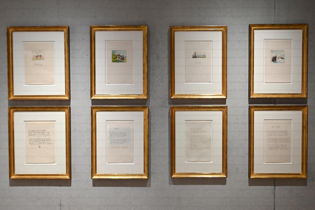 Hermann Hesse (1960), Ende August, Künzelsau, Museum Würth 2, Kabinett im Untergeschoß, 1960, Bild 3/4