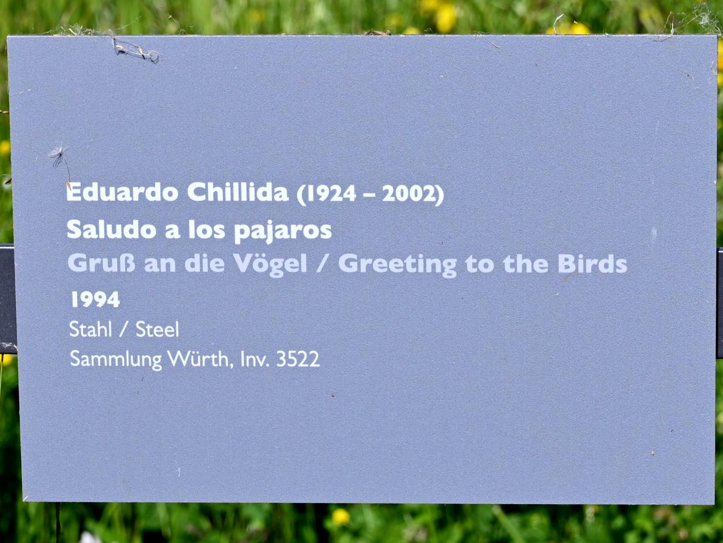 Eduardo Chillida (1955–1997), Gruß an die Vögel, Künzelsau, Skulpturengarten am Carmen Würth Forum, 1994, Bild 3/3