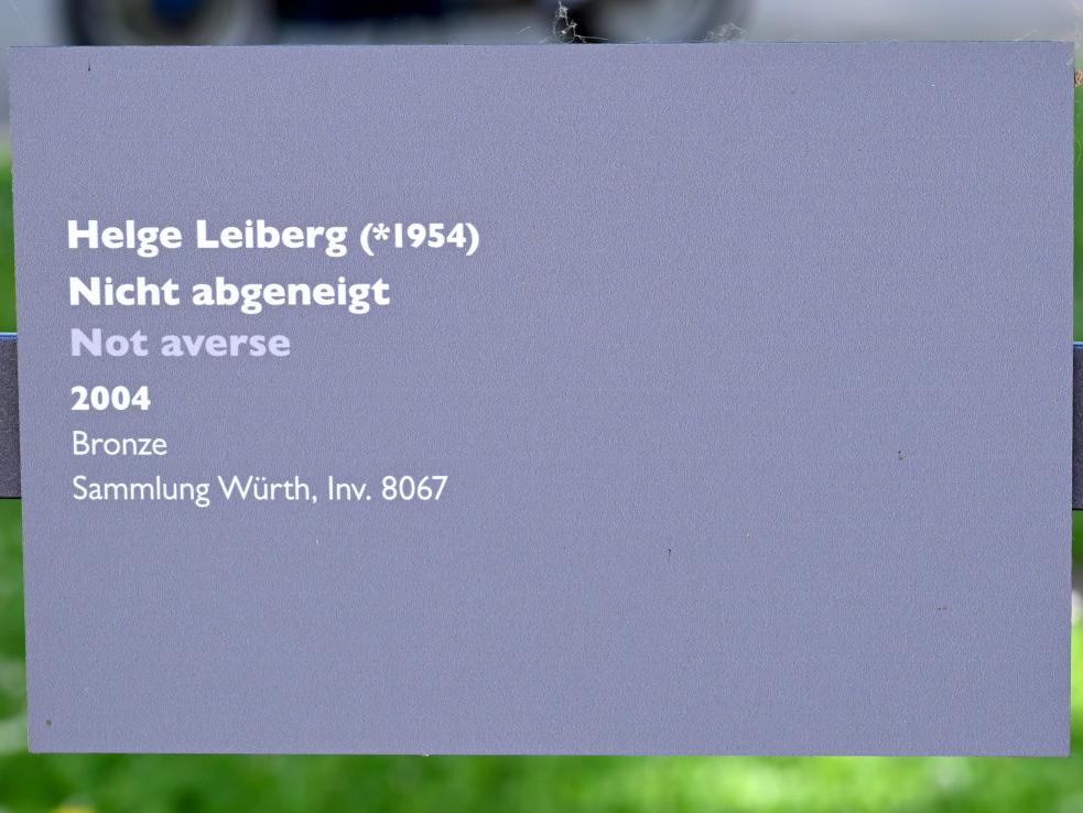Helge Leiberg (2004–2010), Nicht abgeneigt, Künzelsau, Skulpturengarten am Carmen Würth Forum, 2004, Bild 5/5
