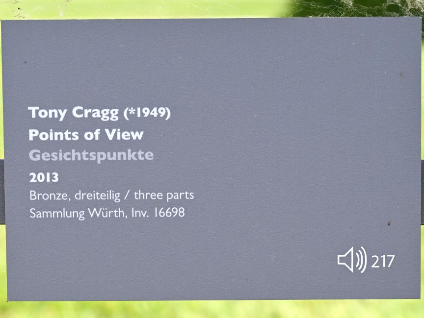 Tony Cragg (1980–2018), Gesichtspunkte, Künzelsau, Skulpturengarten am Carmen Würth Forum, 2013, Bild 6/6