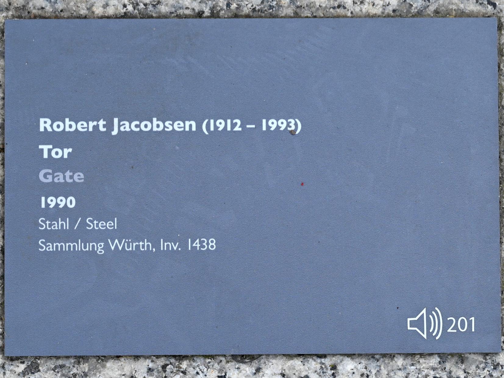 Robert Jacobsen (1949–1990), Tor, Künzelsau, Skulpturengarten am Carmen Würth Forum, 1990, Bild 2/2