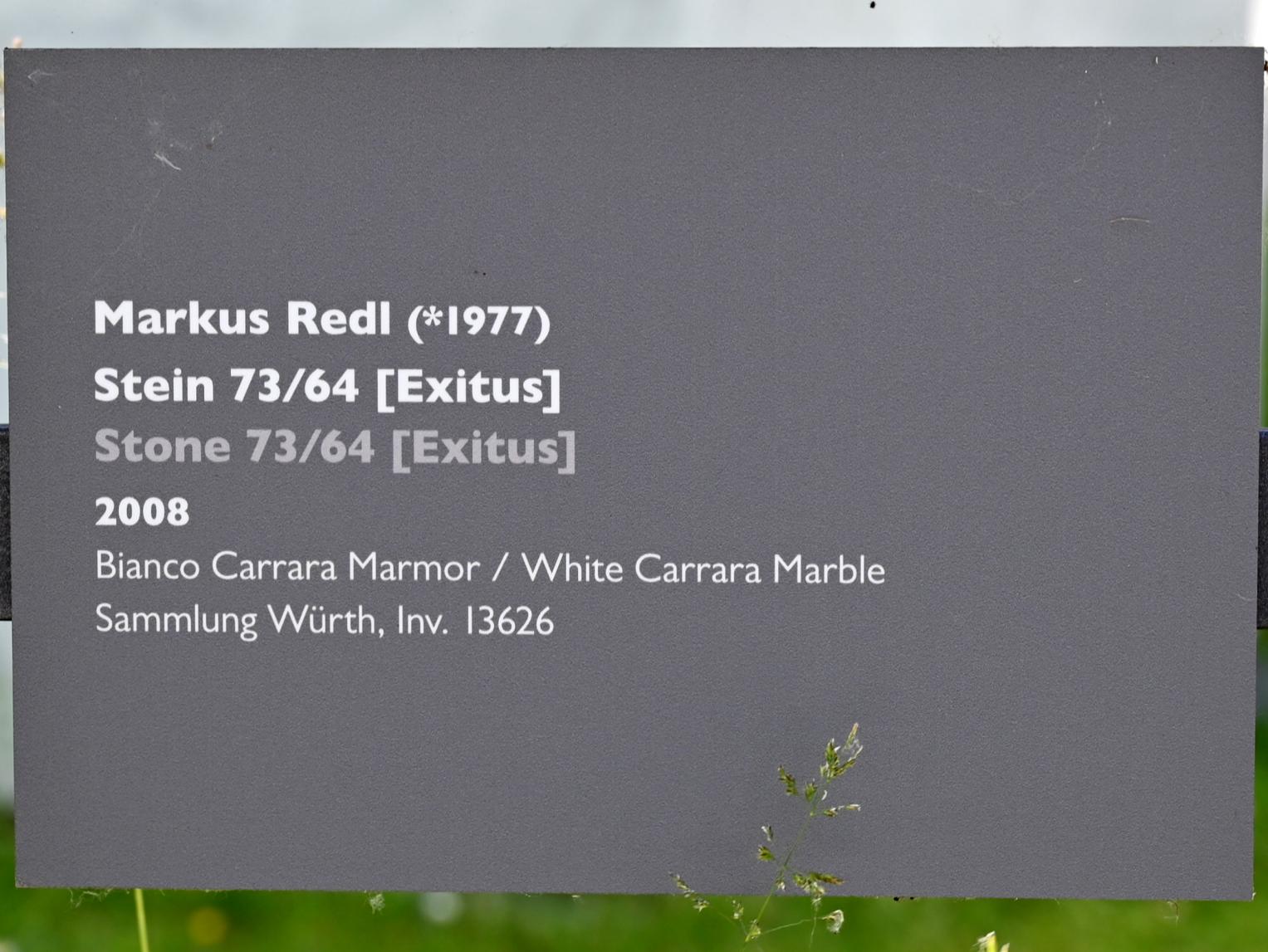 Markus Redl (2008–2019), Stein 73/64 [Exitus], Künzelsau, Skulpturengarten am Carmen Würth Forum, 2008, Bild 8/8