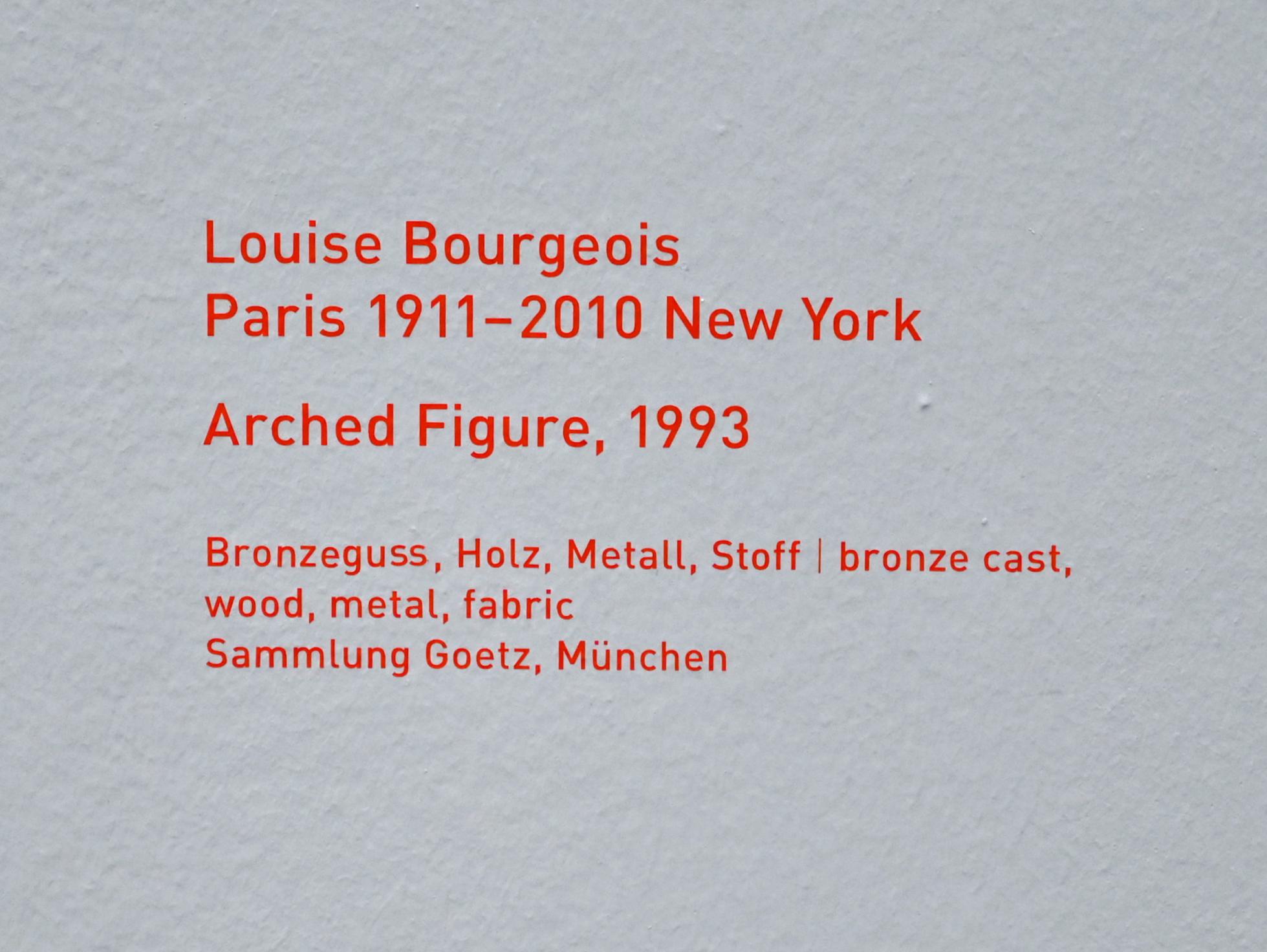 Louise Bourgeois (1947–2007), Arched Figure - Gewölbte Figur, München, Pinakothek der Moderne, Saal 1, 1993, Bild 7/7