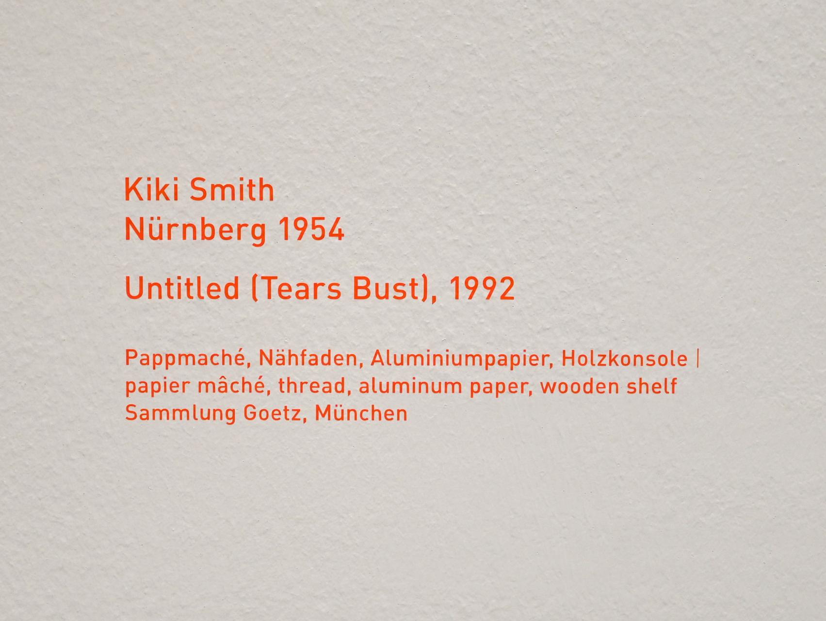 Kiki Smith (1992–2000), Untitled (Tears Bust), München, Pinakothek der Moderne, Saal 4, 1992, Bild 6/6