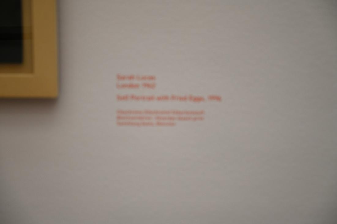 Sarah Lucas (1996), Self Portrait with Fried Eggs, München, Pinakothek der Moderne, Saal 7, 1996, Bild 2/2