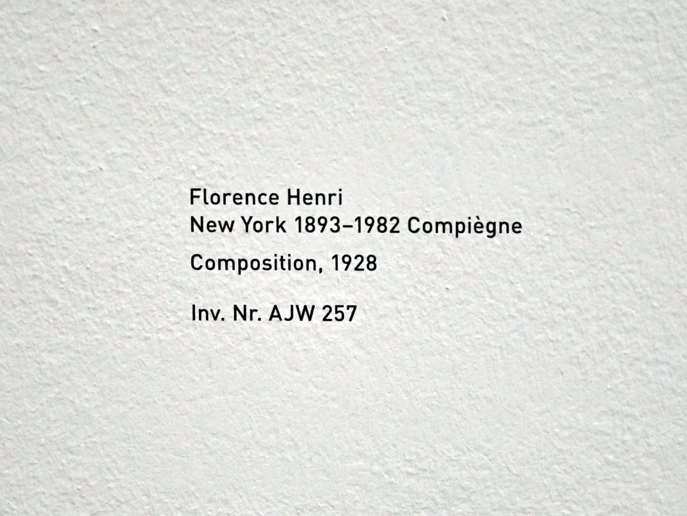 Florence Henri (1928–1932), Composition, München, Pinakothek der Moderne, Saal 8, 1928, Bild 2/2