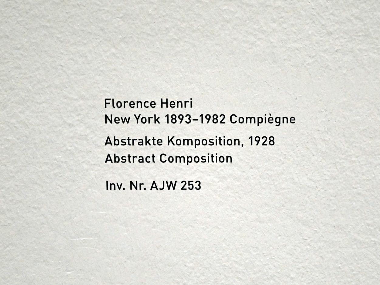 Florence Henri (1928–1932), Abstrakte Komposition, München, Pinakothek der Moderne, Saal 8, 1928, Bild 2/2