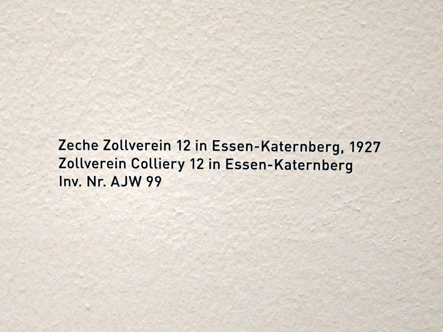 Albert Renger-Patzsch (1925–1959), Zeche Zollverein 12 in Essen-Katernberg, München, Pinakothek der Moderne, Saal 12, 1927, Bild 2/3