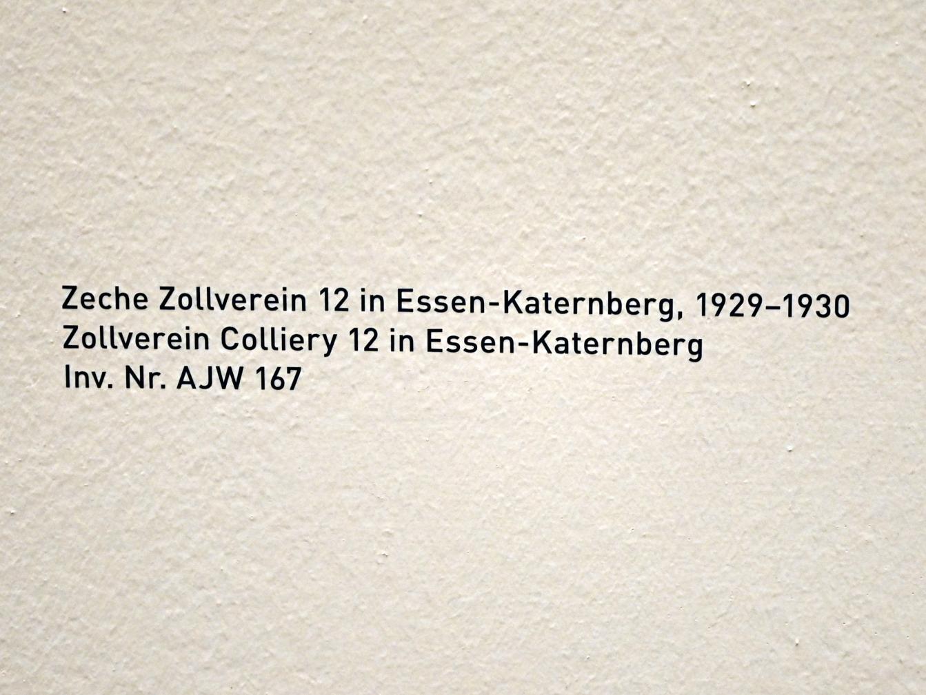 Albert Renger-Patzsch (1925–1959), Zeche Zollverein 12 in Essen-Katernberg, München, Pinakothek der Moderne, Saal 12, 1929–1930, Bild 2/3