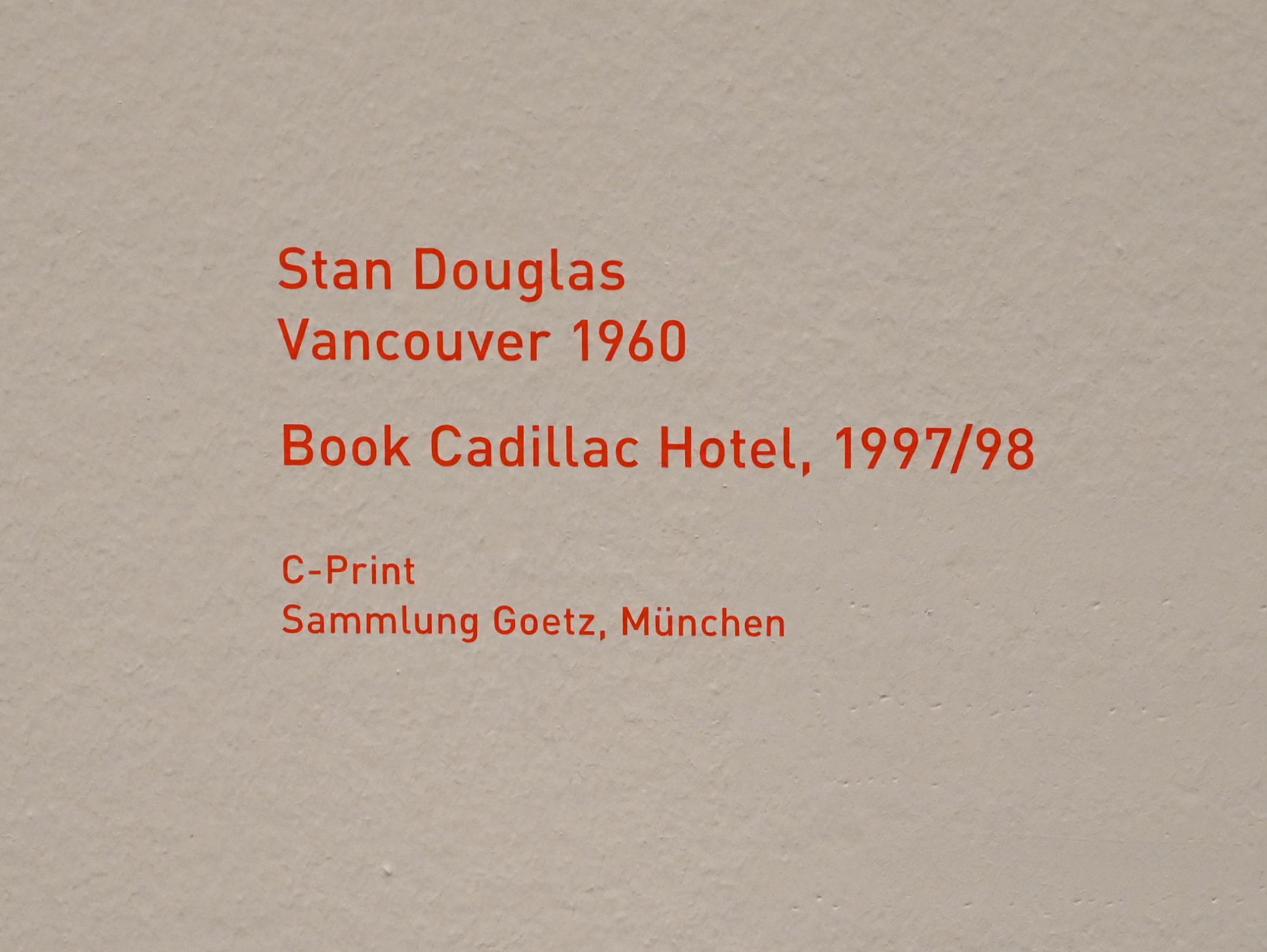 Stan Douglas (1997), Book Cadillac Hotel, München, Pinakothek der Moderne, Saal 12, 1997–1998, Bild 2/2