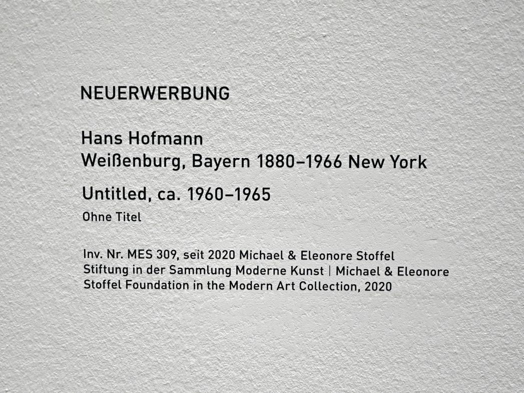 Hans Hofmann (1939–1965), Untitled, München, Pinakothek der Moderne, Saal 16, um 1960–1965, Bild 2/2