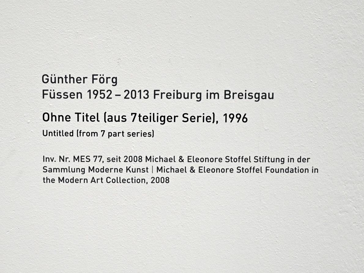 Günther Förg (1996–2001), Ohne Titel (aus 7teiliger Serie), München, Pinakothek der Moderne, Saal 34 2021, 1996, Bild 8/8