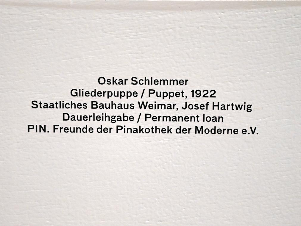 Oskar Schlemmer (1919–1937), Gliederpuppe, München, Pinakothek der Moderne, Untergeschoss, 1922, Bild 5/5