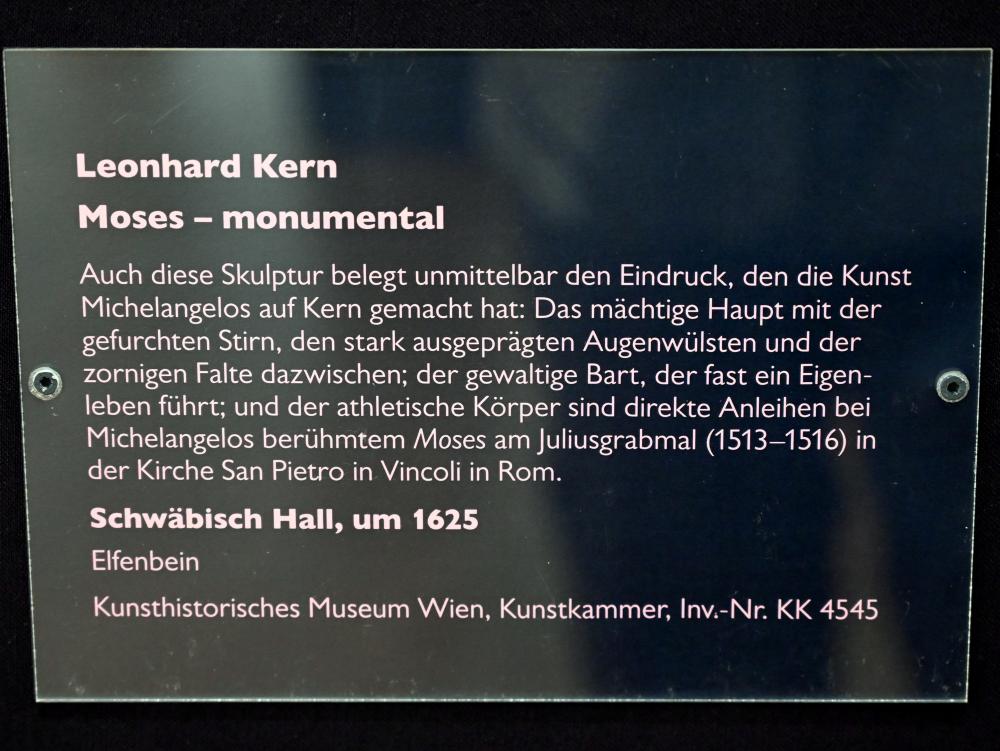 Leonhard Kern (1615–1653), Moses - monumental, Schwäbisch Hall, Kunsthalle Würth, Ausstellung "Leonhard Kern und Europa" vom 29.03. - 03.10.2021, Saal 2, um 1625, Bild 5/5